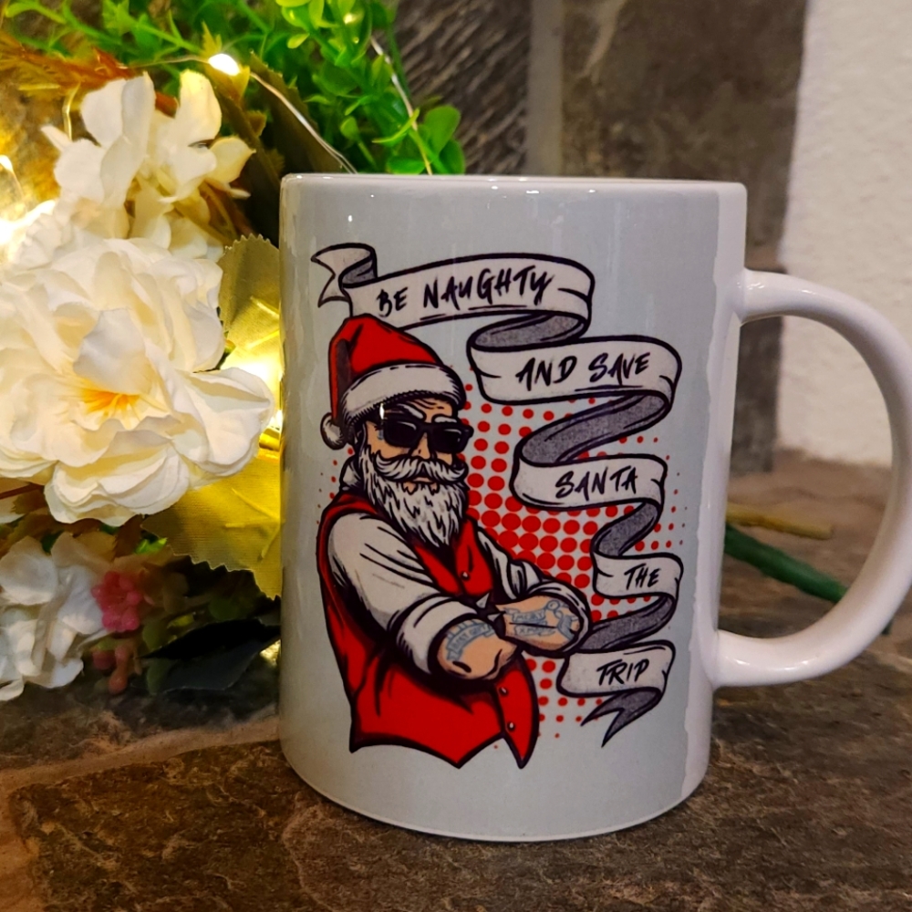 Santa 15 oz ceramic coffee mug